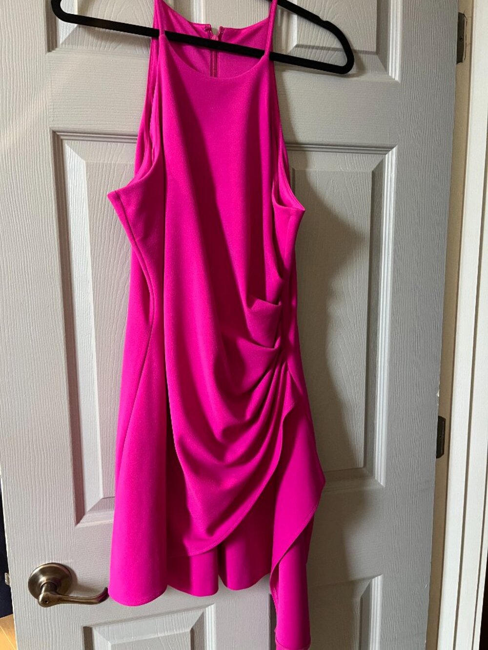 Badgley Mischka Hot Pink Mini Dress